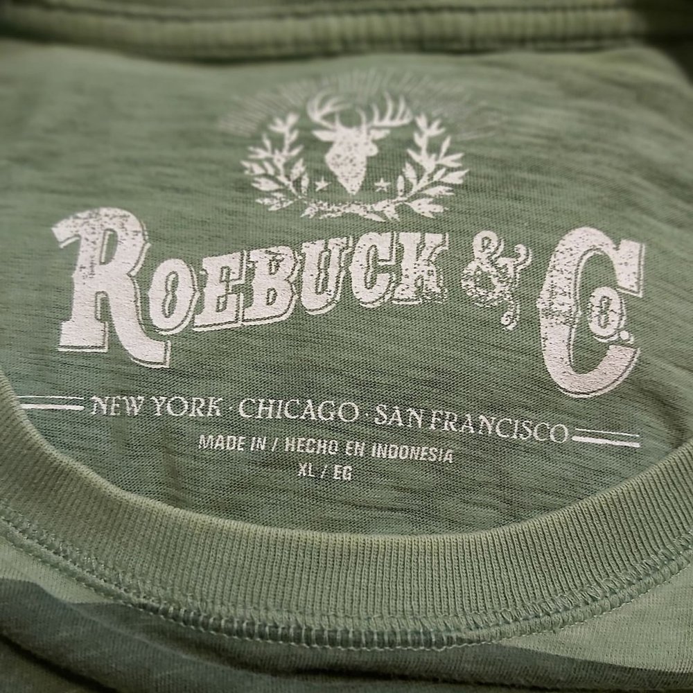Roebuck & Co brand Sea Green / Moss Green XL Tee
